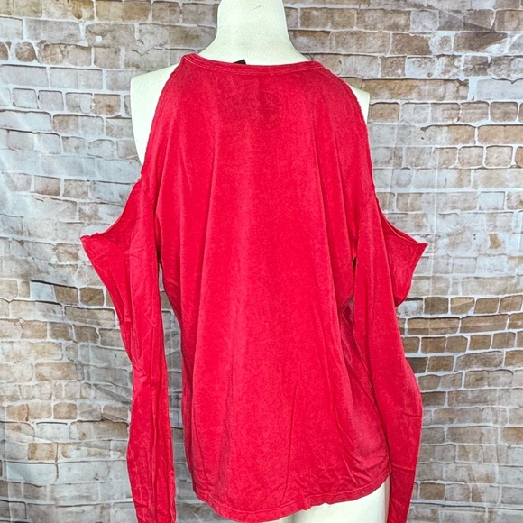 Affliction Women’s Graphic Long Sleeve Cut-Out T-Shirt -Various Sizes -NWT - Picture 7 of 9